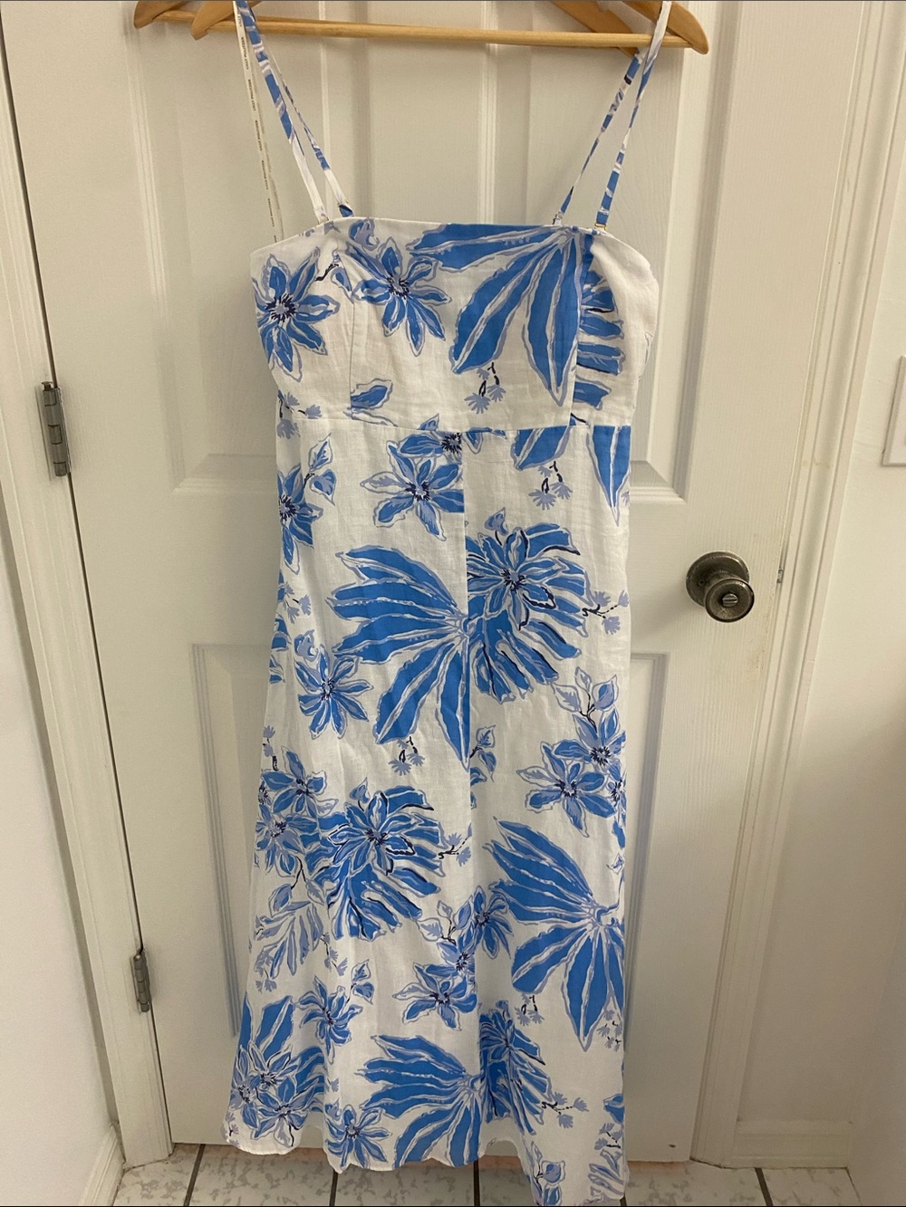 NWT Lilly Pulitzer Resort White Jet Set Jungle Jorgian Linen Midi Dress Size 12